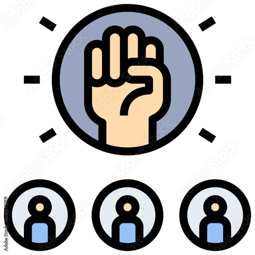 unity filled outline style icon