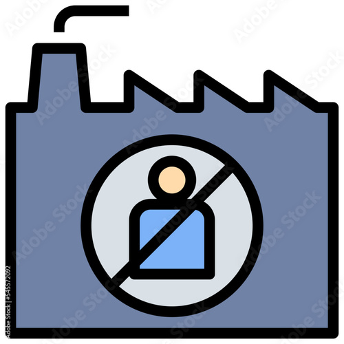 unmanned filled outline style icon