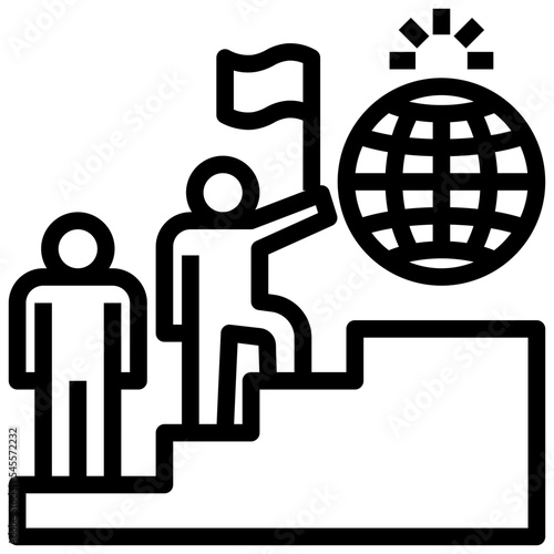 advantage outline style icon