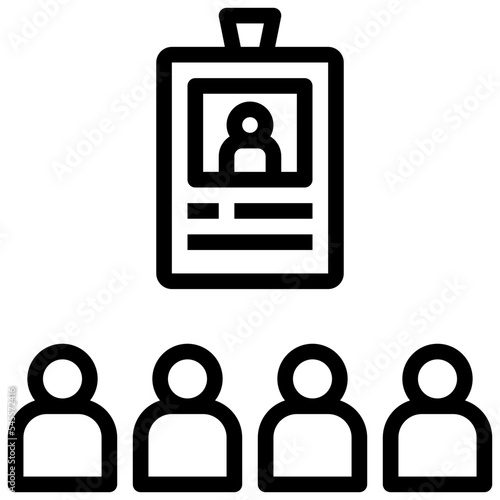 attendee outline style icon