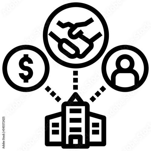 attracting outline style icon