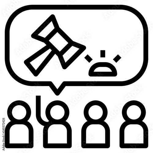 auction outline style icon