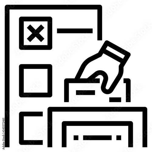 ballot outline style icon