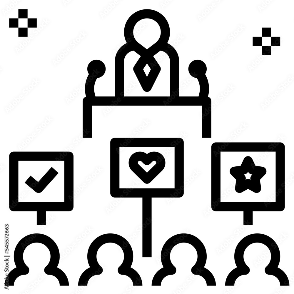 campaign outline style icon campaign outline style icon