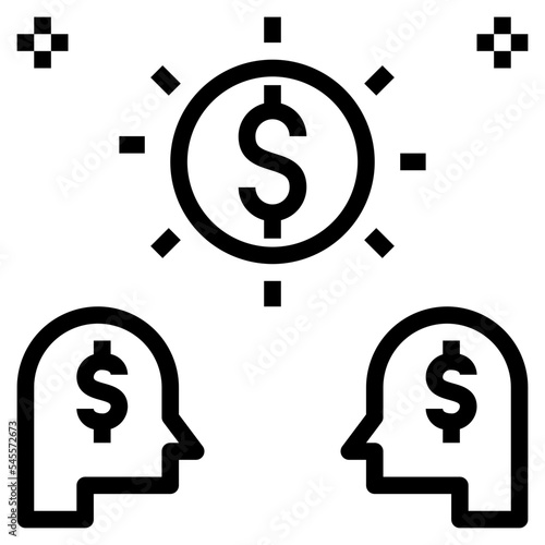 capitalism outline style icon