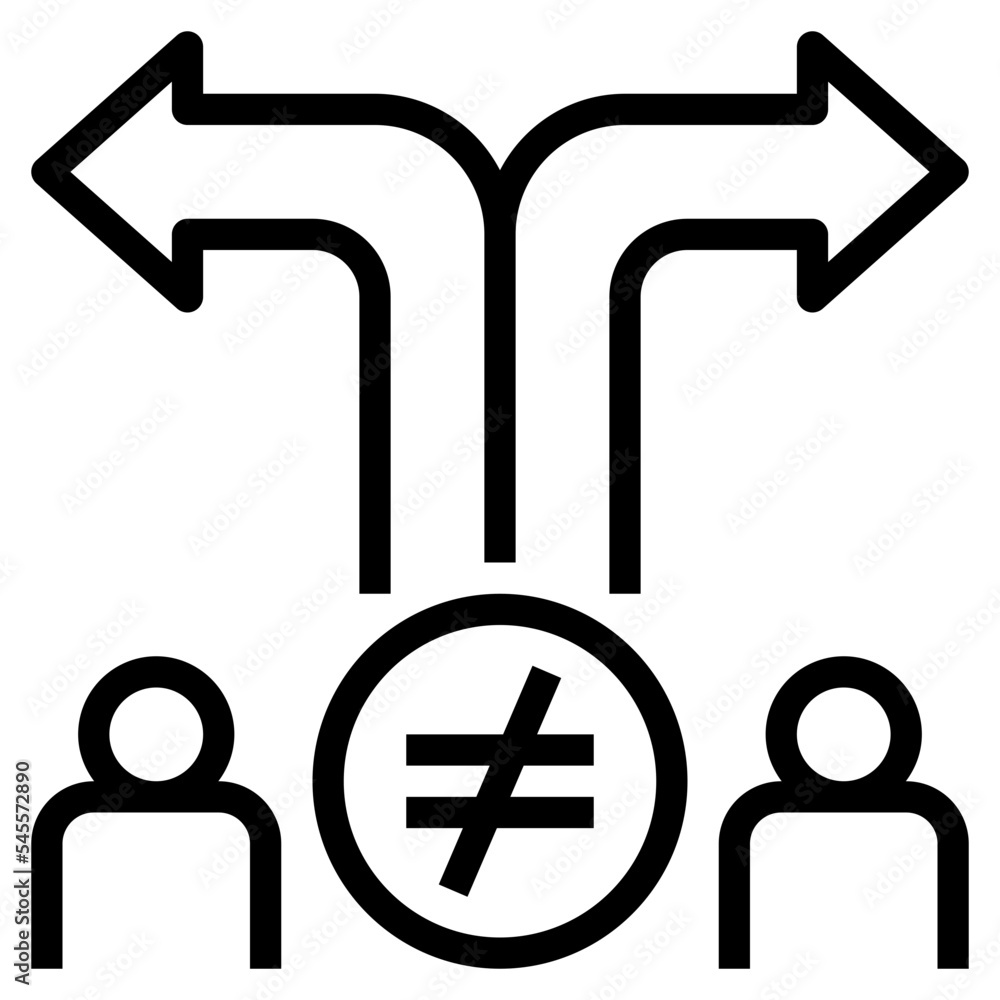 conflict outline style icon