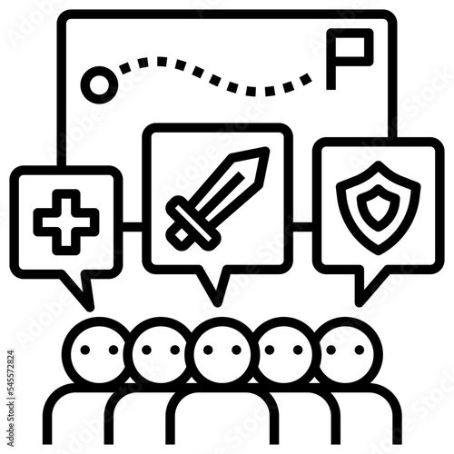 communication outline style icon