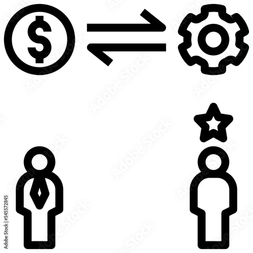 compensation outline style icon
