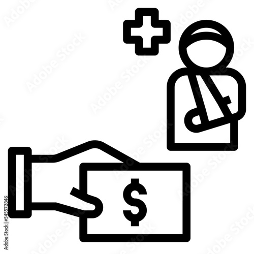 compensation outline style icon