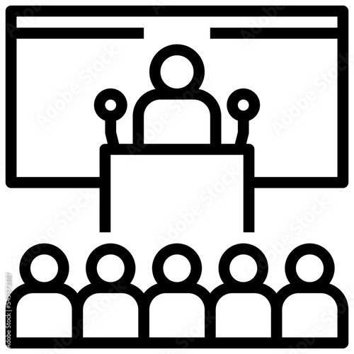conference outline style icon