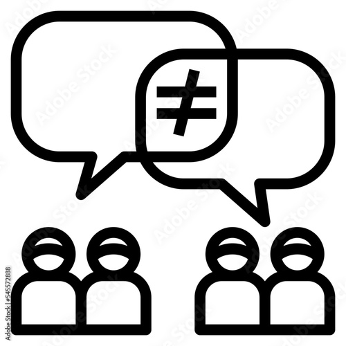 conflict outline style icon