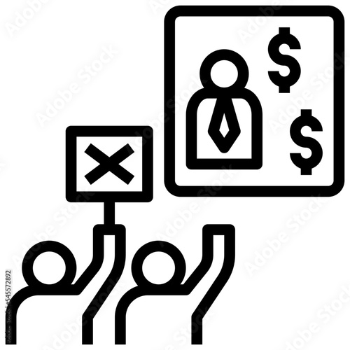 conflict outline style icon