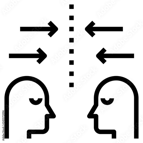 confront outline style icon