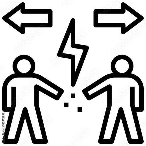 conflict outline style icon