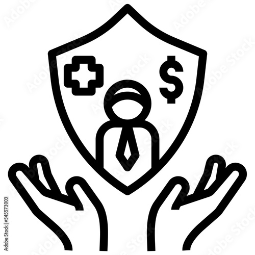 coverage outline style icon