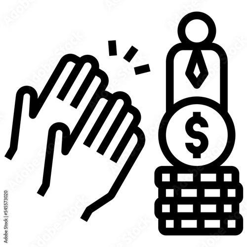 credit outline style icon