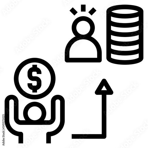 creditor outline style icon
