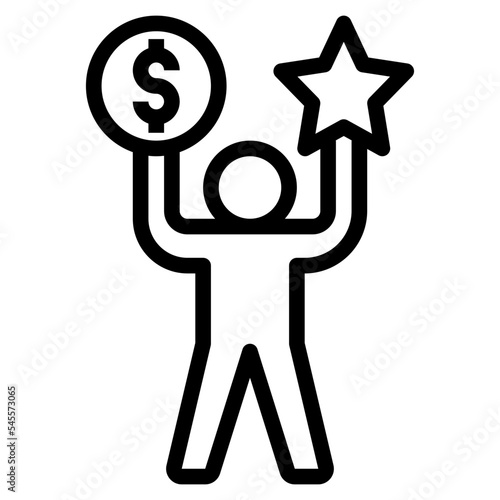 customer outline style icon