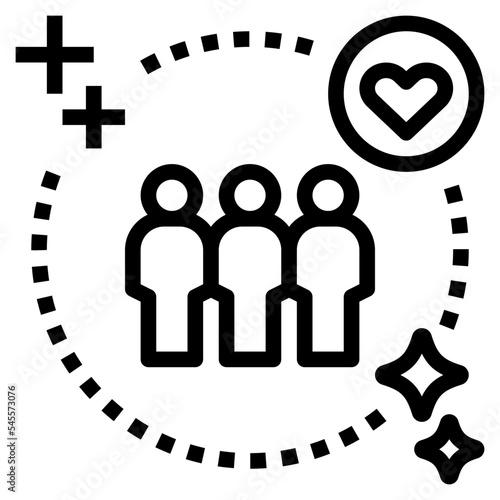 customer outline style icon