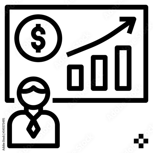 economist outline style icon