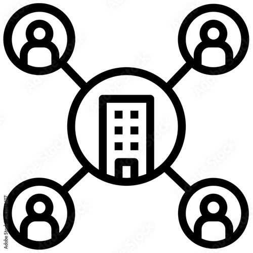 enterprise outline style icon