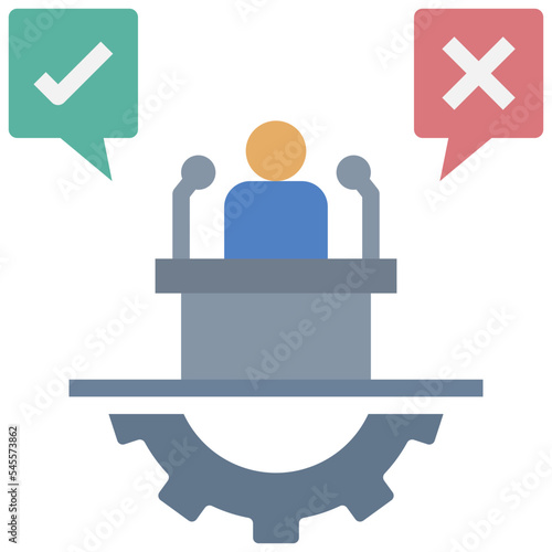 authority flat style icon