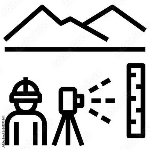 fieldwork outline style icon