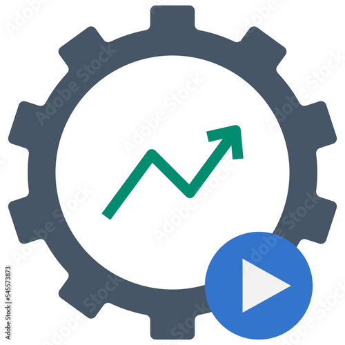 automated flat style icon