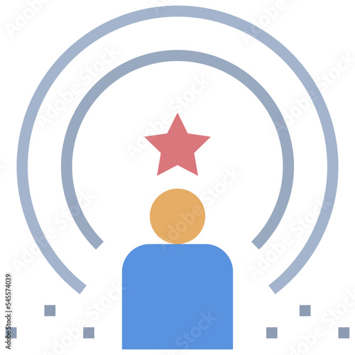 broadcasting flat style icon