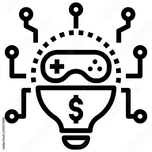gamification outline style icon