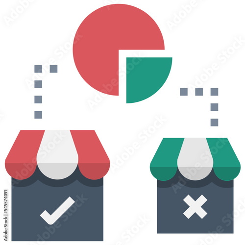 capitalism flat style icon