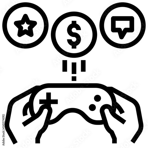 gamify outline style icon