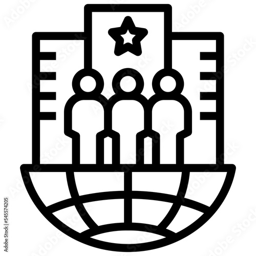 global outline style icon