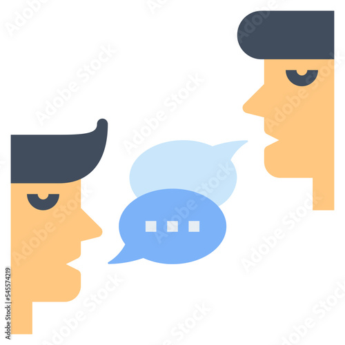 communication skill flat style icon