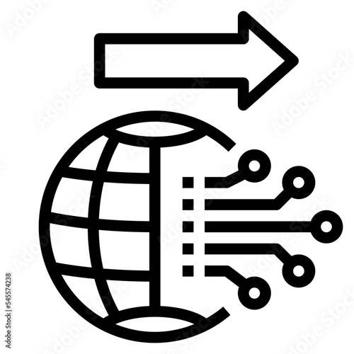 globalization outline style icon