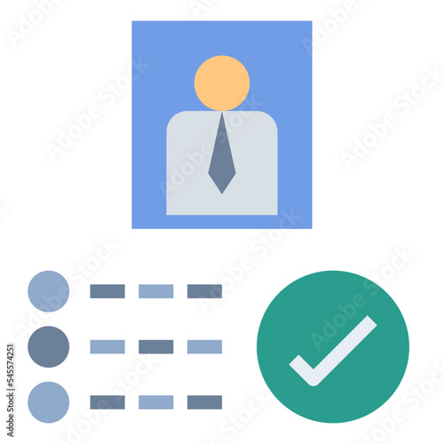 competent flat style icon