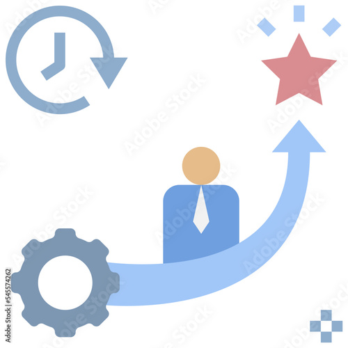 competent flat style icon