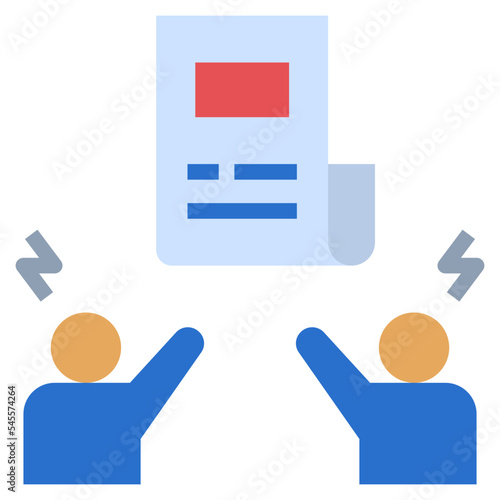 conflict flat style icon