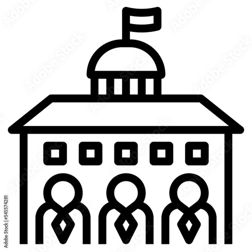 government outline style icon