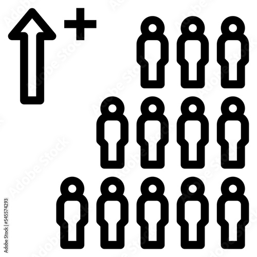 growth outline style icon