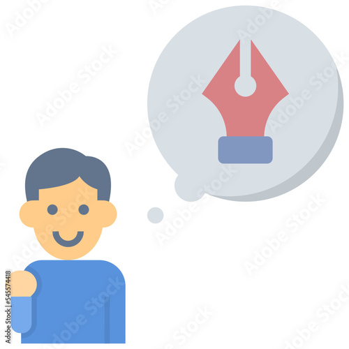 creator flat style icon
