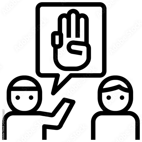 honest outline style icon