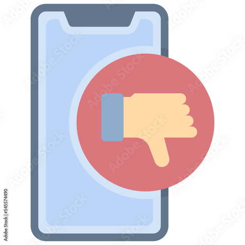 cyberbullying flat style icon