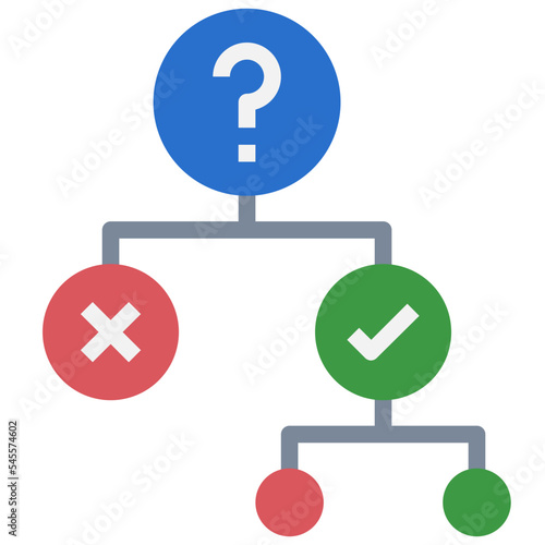 decision flat style icon