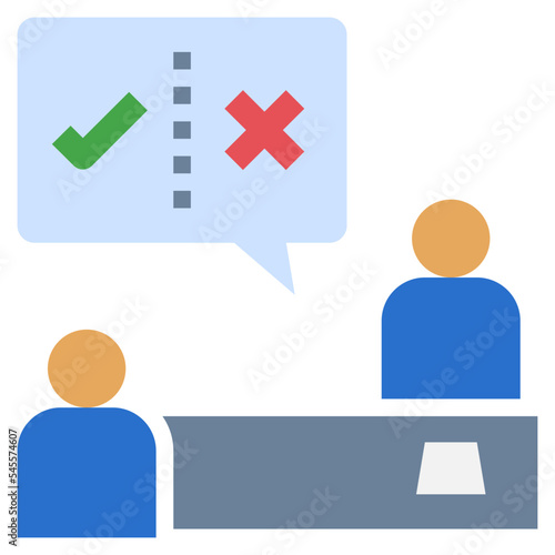 decision flat style icon