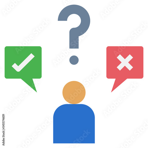 decision flat style icon