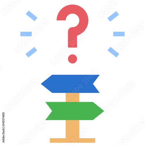 decision flat style icon