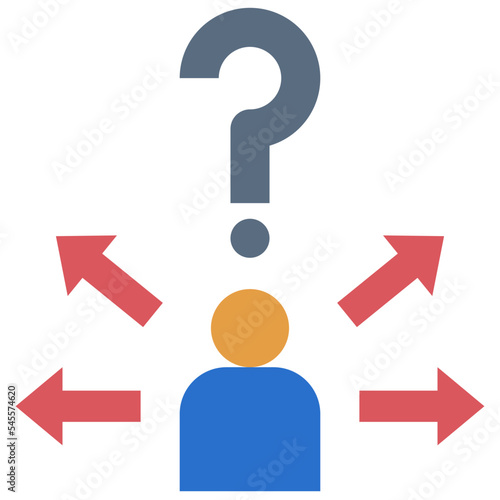 decision flat style icon