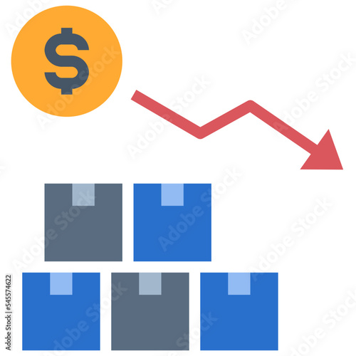 deflation flat style icon