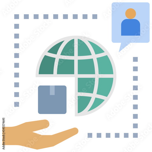 delivery flat style icon